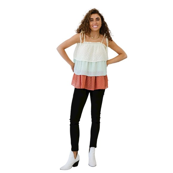 Davi & Dani Present Moment Color Block Layered Cami - Picture 4 of 9